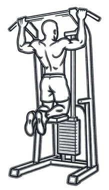 Assisted Pull-up, position 2 of 3