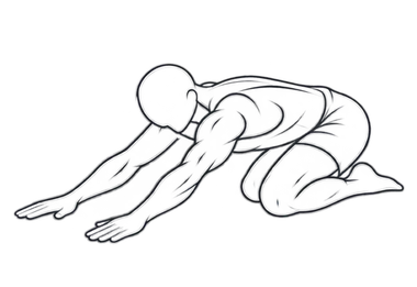 Child's Pose, position 2 of 3