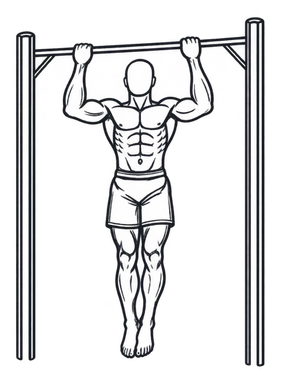 Commando Pull-up, position 2 of 3