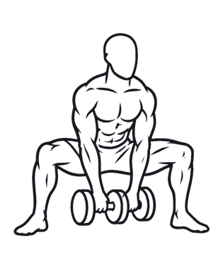 Dumbbell Sumo Deadlift illustration