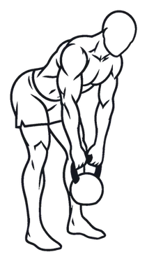 Kettlebell Romanian Deadlift illustration