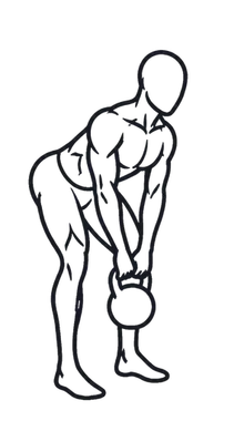 Kettlebell Romanian Deadlift, position 2 of 3