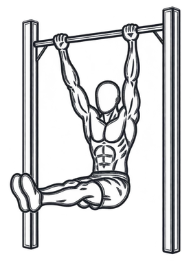 L-Sit Pull-up, position 3 of 3