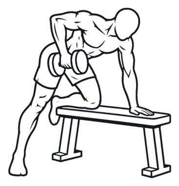 One-Arm Dumbbell Row illustration