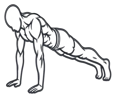 Scapular Push-up, position 2 of 3