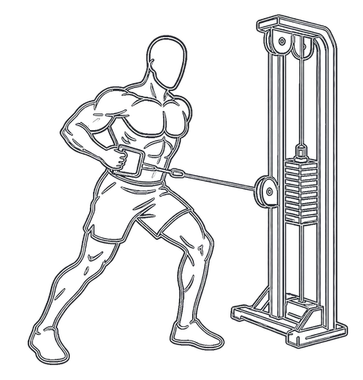 Single-Arm Cable Row, position 3 of 3