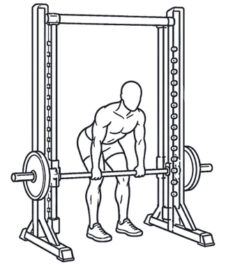 Smith Machine Romanian Deadlift, position 2 of 3
